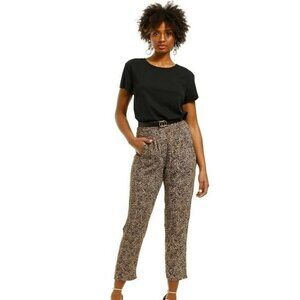 New Flynn Skye In the Wild Tyler Pant Womens L Leopard Print High Waist